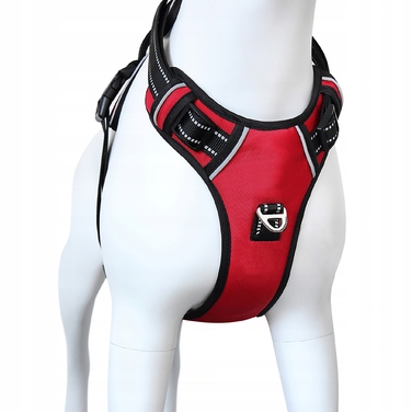 Міцна шлейка для собак HUGGY DOGGY модель Guard, червона, розмір S