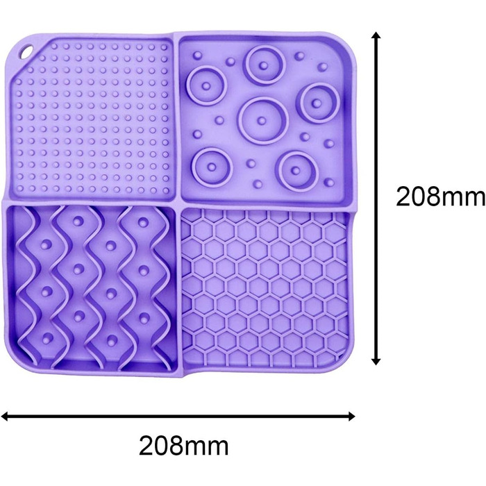 Лежак-ліжечко для собак і котів Kowaku з силіконовим ліжечком для ласощів, фіолетовий