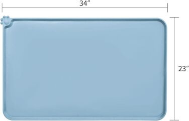 Силіконовий килимок для годування собак та котів AUDWUD, водонепроникний, антиковзкий, 87x58 см, колір Шiefer