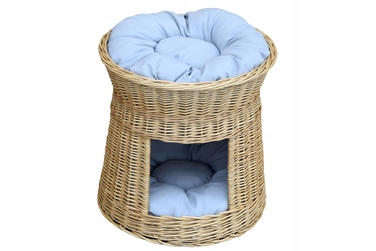 Будиночок для кота Wiklinowe Cuda, коричневий, круглий, 47 x 47 x 45 см