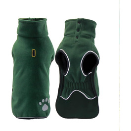 Зимовий теплий одяг для собак: куртка, пуловер, жилет з флісу для маленьких, середніх та великих собак. Зелений колір, для холодних днів.