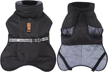 Водонепроникна тепла жилетка для собак великих та середніх порід - тепла жилетка для собак у холодну погоду, чорна, 5XL