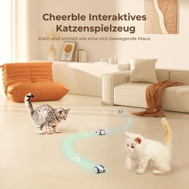 Інтерактивна іграшка для котів Cheerble Wicked Mouse UP, синя