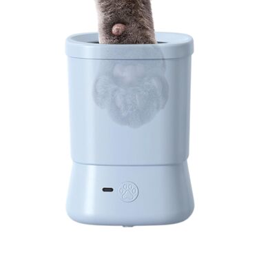 Мийка для лап собак, чаша для очищення лап | Портативна чаша для миття лап собак, захист від бризок, двоступенева ванночка для домашніх тварин, аксесуари для кемпінгу, прогулянок на природі та щоденних прогулянок, блакитна