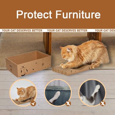 Дошка для дряпання котів RUBMEOW, 5 шт., двостороння, з котячою м'ятою, міцна, для дому