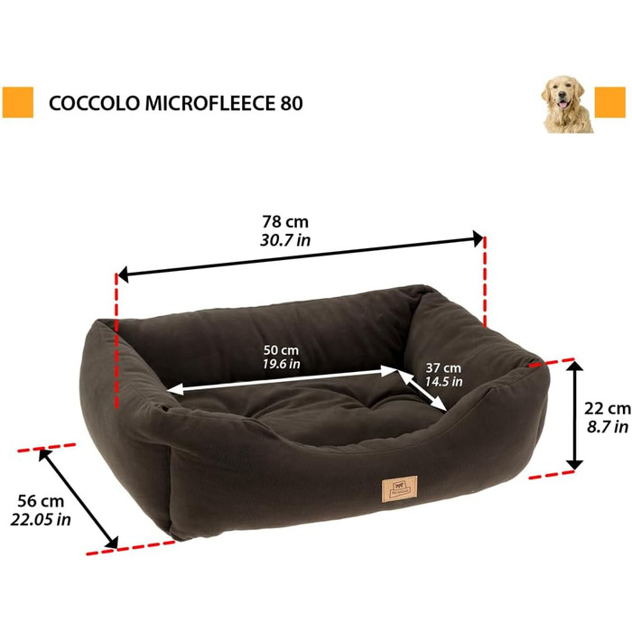 Крісло-лежанка для собак та котів Ferplast Coccolo, велике (78x56x22 см), Microfleece, бежеве, миється