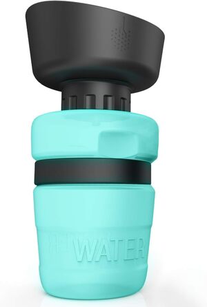 Водяна пляшка для собак та котів, 520 мл, портативна, без BPA, чорна