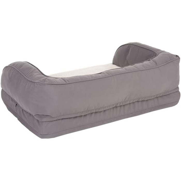 Ортопедичний лежак для собак Zooplus | Лежанка з Memory Foam | М'який матеріал, високий борт | З плюшевою подушкою (S-L, 75x50x25 см)