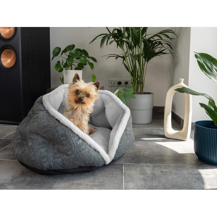 TrendPet LunaNest: М'яке ліжко-гніздо для собак та котів (Сірий)