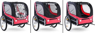 Причіп для велосипеда для собак, складний, червоно-чорний, до 40 кг