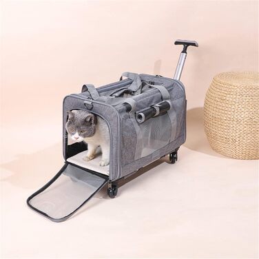 Складана переноска для собак та котів, 47x30x39 см, блакитна