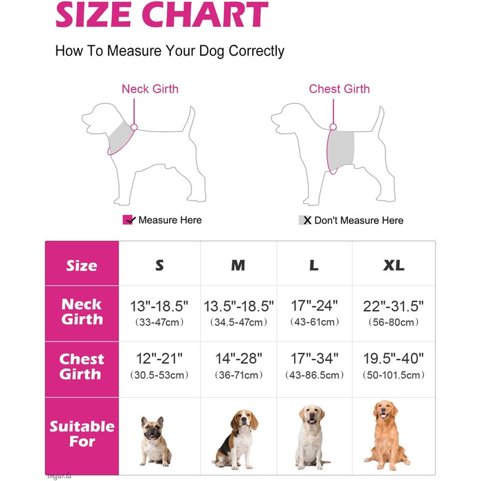 Світловідбиваючий нашийник для собак Joytale з LED, для середніх собак, без натягування, з ручкою, регульований, для нічних прогулянок, зелений, розмір M