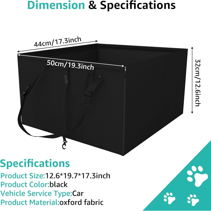 Автокрісло для собак - міцне, водонепроникне, для малих та середніх порід