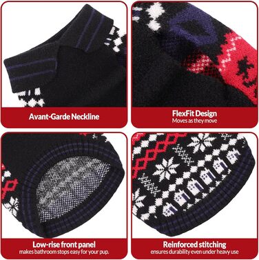 Світер для собак KONVINIT з різдвяним дизайном (XL, 62см), теплий різдвяний костюм для собак з оленями, сніжинками та ялинкою, зелений, ідеальний для зими