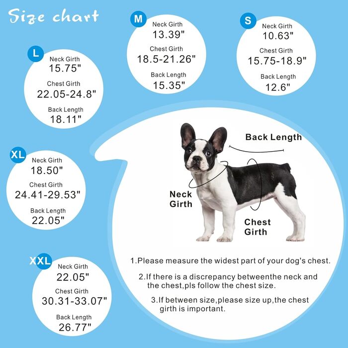 Водонепроникний дощовик для собак Mosucoir з капюшоном, великий та середній розмір, блакитний (L)