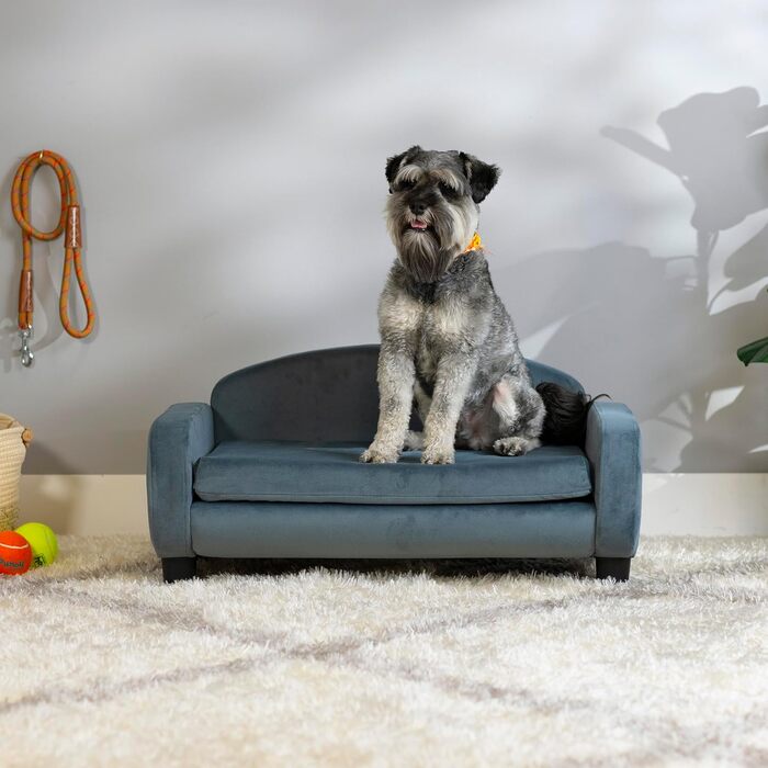 Диван для домашніх тварин Paws & Purrs, 80×49,5 см, сучасне ліжко з глибокою спинкою, знімний чохол