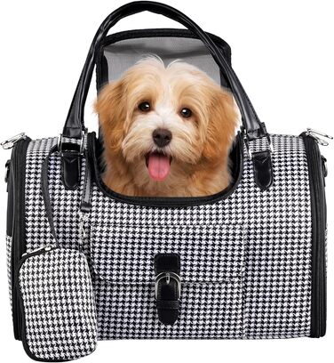 Транспортна сумка для собак та котів TAIKURA, переноска для тварин, дихаюча, з плечовим ременем та кишенями, до 5 кг (40x26x20 см)