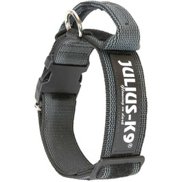 Нашийник для собак JULIUS K-9 200HA-K-2015 серії Color & Gray, чорно-сірий, з ручкою, регульований, ширина 50 мм, розмір 49-70 см