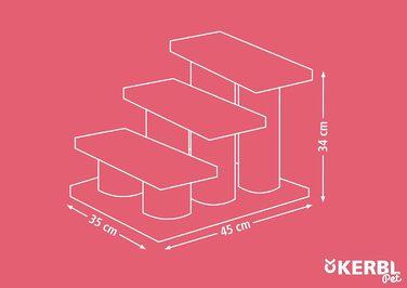 Сходи для тварин Kerbl Easy Climb 45x35x34 см, до 50 кг
