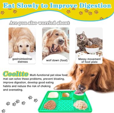 Шлека для собак Cooltto з лотком та шпателем: силіконова підстилка з присосками для миття, грумінгу та догляду за кігтями. Модель C & A