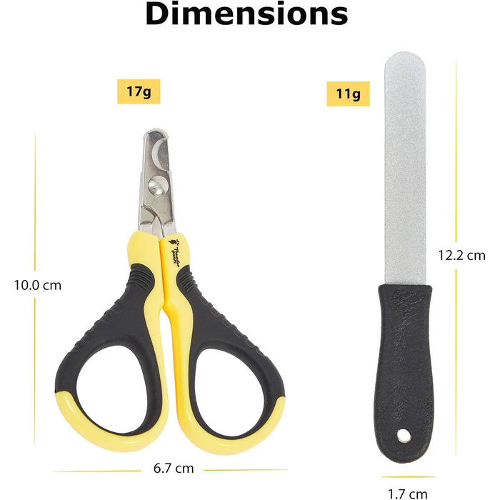 Професійний обрізчик кігтів для котів Thunderpaws з заостреним ножем та пилочкою, підходить для котів та дрібних тварин