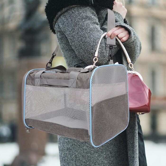 Дихаючий переноска для кошенят та собак від NUOBESTY - легкий, м'який рюкзак-переноска для маленьких котів та собак, ідеальний для подорожей