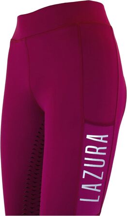 Лазура - Рідлегінги для жінок та дівчаток Emilia | Повний силіконовий покрив | Рідлегінги з 2 бічними кишенями для телефону | Рідлегінги в п'яти кольорах | Розміри 116-176 та 34-46, колір: Cranberry