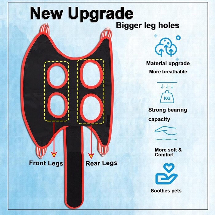 Гамак для грумінгу собак та котів, нашийник для догляду за шерстю, нігтями, вухами та очима (XS, 16.5 см), чорний