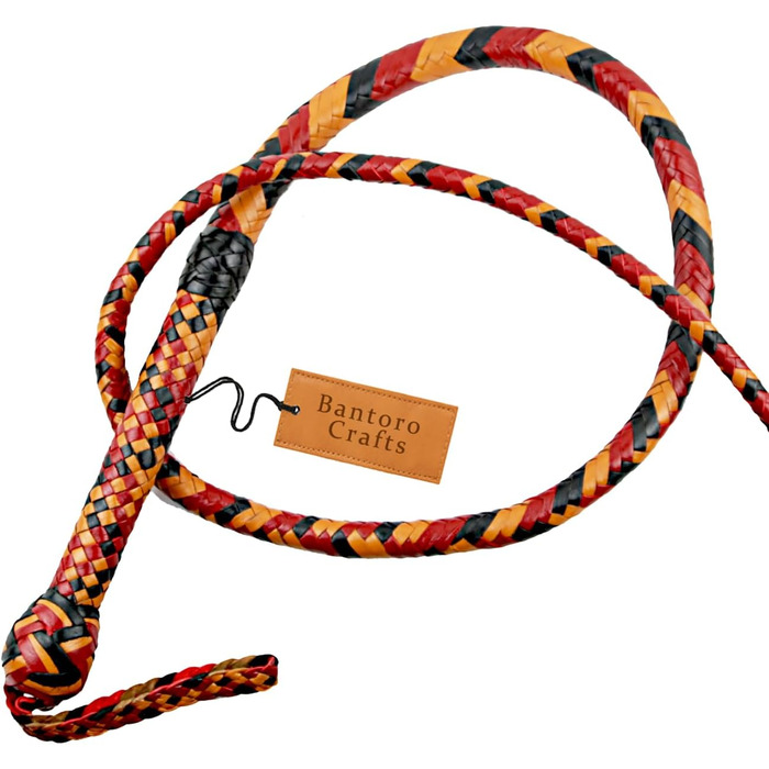 БантОро Крафтс: Батогом з кенгурячої шкіри, 16 плетінь, 3.6м (12 футів), для косплею та реквізиту