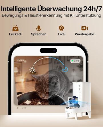 Автоматична годівниця для котів та собак PETKIT YumShare Solo 2 з камерою, розпізнаванням облич та Wi-Fi (2.4/5G), 3 л