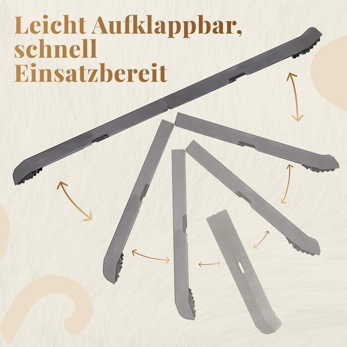 Рампа для собак у машину, складна – 174 см x 38 см – гумовий антиковзкий килимок – для великих собак, авто/SUV – вантажопідйомність 85 кг – темно-сіра