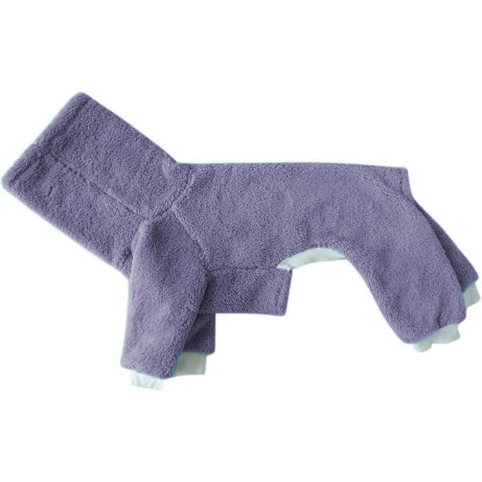 Теплий флісовий комбінезон для собак з принтом грейхаунд, з високим коміром, розмір M (2 шт.)