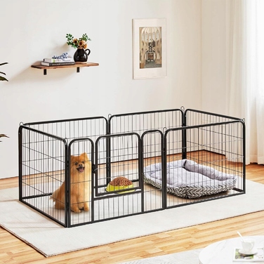 Металевий складаний вольєр Anytech (8 панелей), 80x60 см, для вулиці