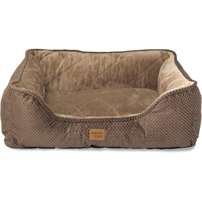 Крісло-ліжко для собак IB Style Milo, коричневе, 61 x 49 x 23 см, знімний чохол