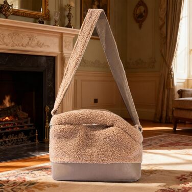 Транспортна сумка для кота Wuyooprt | Водонепроникна сумка-переноска для кота - з фіксатором безпеки, для маленьких та середніх порід, для прогулянок у холодну погоду (колір: коричневий)