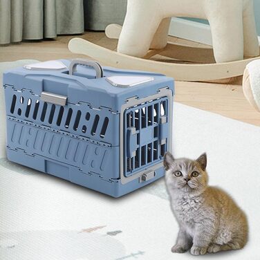 Транспортна переноска для котів та собак - складана, дихаюча переноска для подорожей | Підходить для кошенят, цуценят, перельотів, авто та кемпінгу