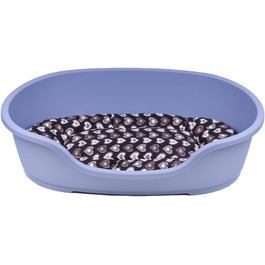 Корзина для собак Adena, 110 x 74 см, сіра + подушка з сердечками, коричнева, розмір L (110 x 74 x 30 см)