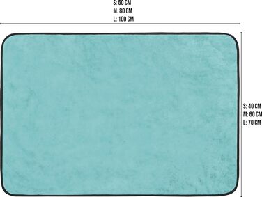 Корзина для собак Normani з ковдрою - лежанка для тварин, блакитна, 60x80 см