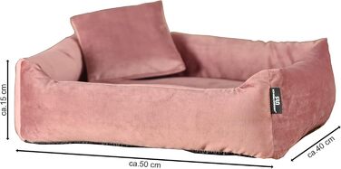 М'яке та миється собаче ліжко - диванчик для маленьких собак Rohrschneider, Рожевий, з набором пакетів для збору відходів, Рожевий