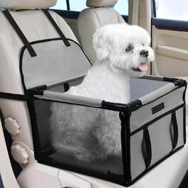 PetsHome Автокрісло для собак, складне, водонепроникне, дихаюче, оксфорд, з 12 ПВХ-трубками, для малих і середніх собак, автокрісло-бустер для подорожей
