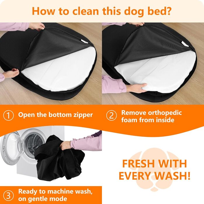 Ортопедичне ліжко для собак, диван-лежанка з валиком для шиї, кошик для собак з неслизьким дном, знімний та пральний, середні та великі породи, 106 x 79 x 17 см, оливковий колір