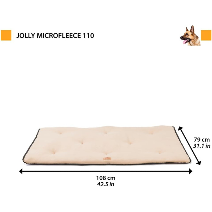 Килимок для собак Ferplast Hundekissen - зручне ліжко для великих собак. Зносостійкий, водонепроникний, з мікрофлісу. Розмір: 108 x 79 x 3,5 см. Чорний колір.