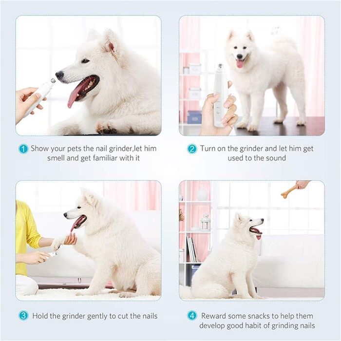 Електричний триммер для собак великих порід, догляд за кігтями, безболісний, безпечний, для собак та котів