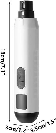 Шліфувальник для собачих кігтів MiOYOOW з LED-підсвіткою, 5 швидкостей, USB-зарядка, тихий, для собак та котів