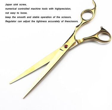 Набір професійних ножиць для грумінгу собак та котів: прямі та зігнуті моделі