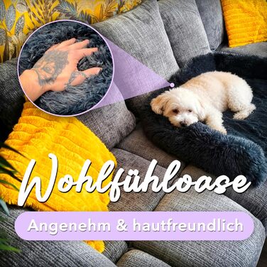 Захисний лежак для собак на диван, плюшевий коврик для собак, водонепроникний, знімний чохол, ковдра-захист для дивану, колір: темно-сірий, розмір M (102x85x12 см)