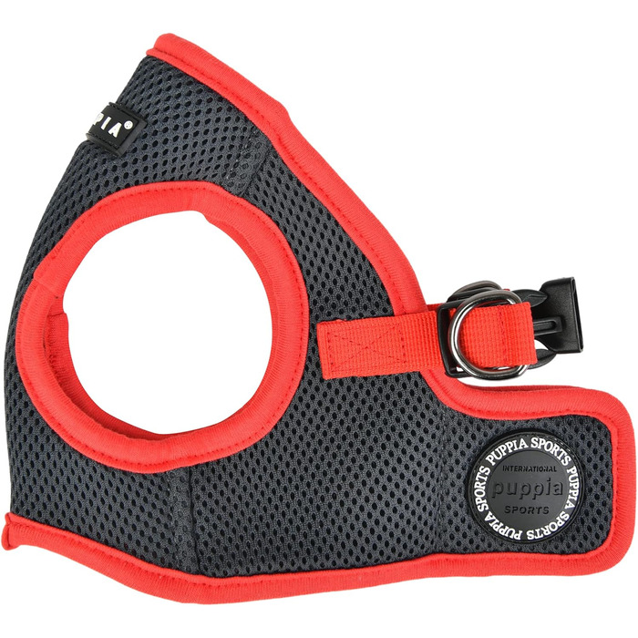 Шлея Puppia Soft Harness II для малих і середніх собак, сіра, S — м'яка, зручна, легка у використанні
