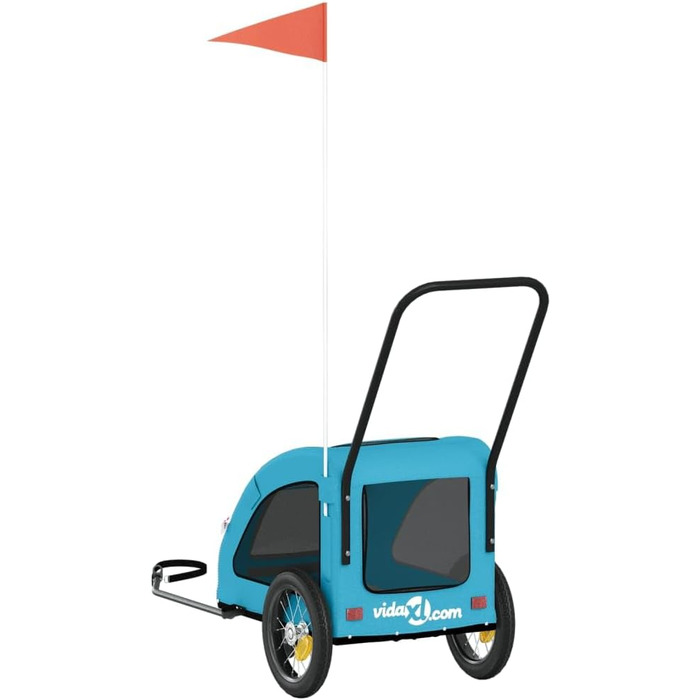 Трансформер для собак з рамою з емальованої сталі, Oxford-тканина, PVC-дах, вантажопідйомність до 45 кг, Model93956 (синій, 125 x 52 x 53 см)