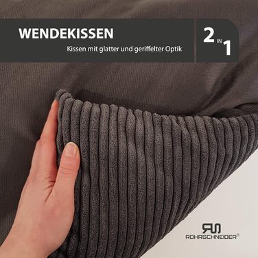 Крісло-ліжко для собак Rohrschneider, сіре, для маленьких та середніх собак, 70x50 см, з подушкою, включає пакети для вигулу