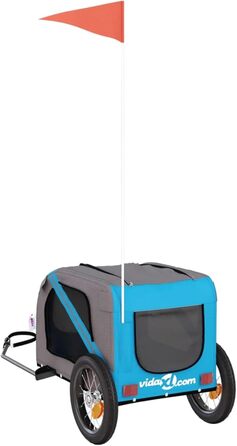 Причіп для собак на велосипед, Oxford, 30 кг, блакитний/сірий - Pet Trailer Model93869
